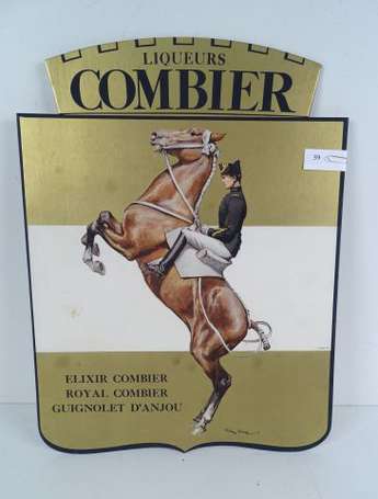 COMBIER à Saumur : Panonceau lithographié illustré