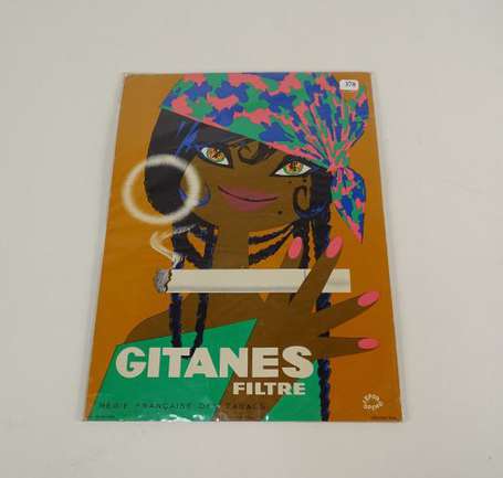 GITANES Filtre : Affichette lithographiée signée 