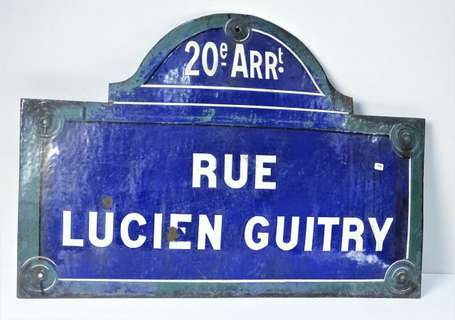 RUE LUCIEN GUITRY 20e ARRt. : Plaque de Rue 