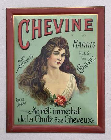 CHEVINE de Harris : Tôle lithographiée embossée, 