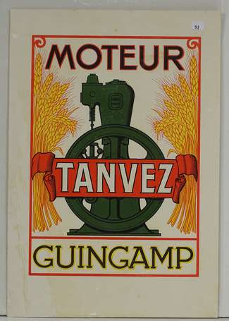 MOTEUR TANVEZ à Guingamp : Planche lithographiée, 