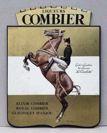 COMBIER à Saumur : Panonceau lithographié illustré