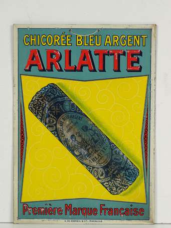 ARLATTE Chicorée Bleu Argent : Tôle lithographiée 