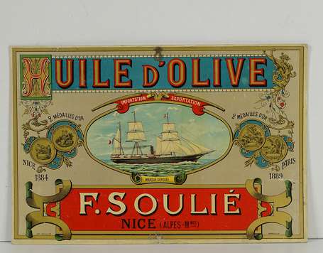 HUILE D'OLIVE F.Soulié à Nice : Panonceau 