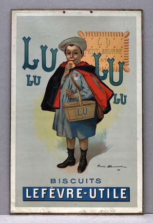LU/Biscuits Lefèvre-Utile : Panonceau lithographié