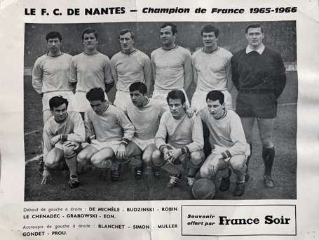 F.C.N / FOOTBALL CLUB DE NANTES 65/66 : Rare 