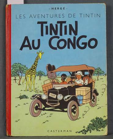 Tintin au Congo en édition B7 de 1952 - Bel état. 