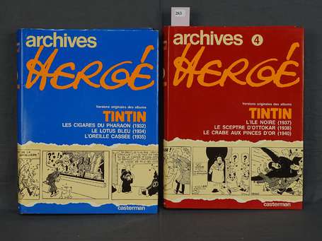 Archives Hergé tomes 3 et 4 en rééditions de 1984 