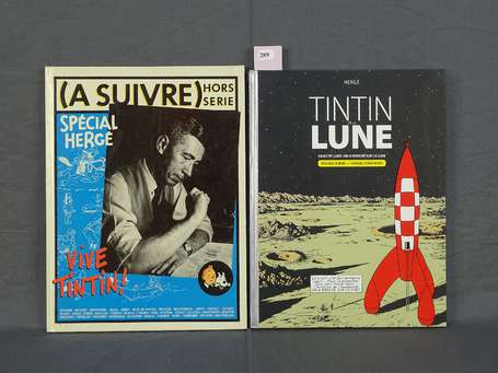 2 albums : Tintin et la Lune en version intégrale 