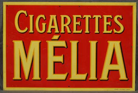 CIGARETTES MELIA : Tôle lithographiée, Imp Chambon