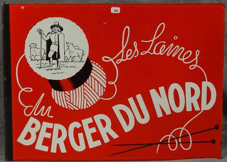 LES LAINES DU BERGER DU NORD : Plaque émaillée 