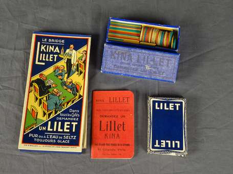 KINA LILLET : Ensemble d'objets publicitaires dont