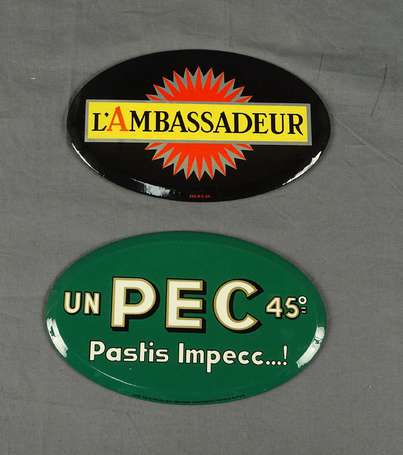 PEC 45° & L'AMBASSADEUR : 2 Glassoïds de forme 