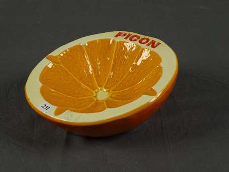 PICON : Cendrier en forme de demie-Orange. 
