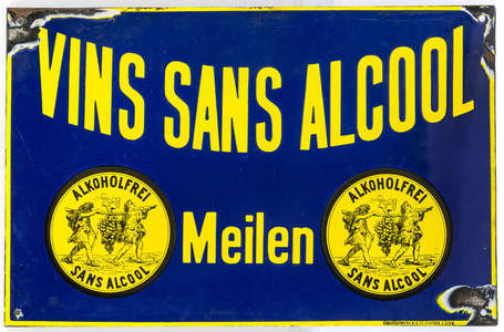 VIN SANS ALCOOL Meilen ( Suisse ) : Plaque 