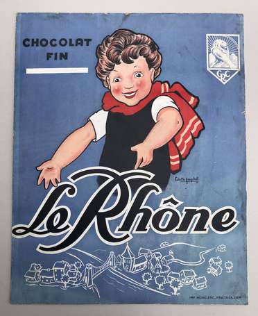 CHOCOLAT FIN LE RHÔNE : Grand panonceau 