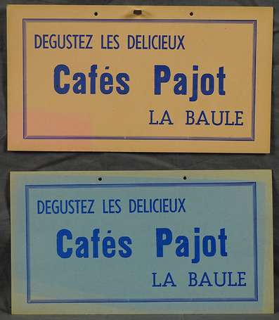PAJOT Cafés à La Baule : 2 Bandeaux. 31,6 x 17,4cm