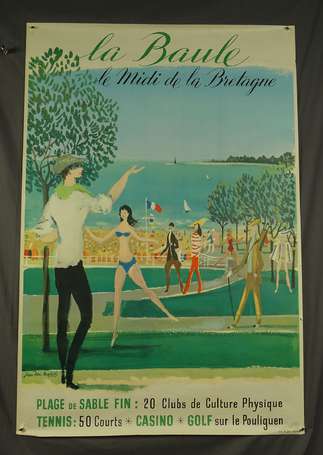 LA BAULE Le Midi de la Bretagne : Affiche signée 