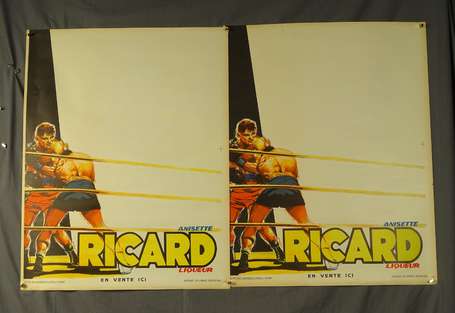 RICARD / BOXE : 2 Affiches passe-partout illustrée