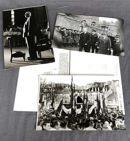 GENERAL DE GAULLE : 5 Photographies d'Henri Bureau