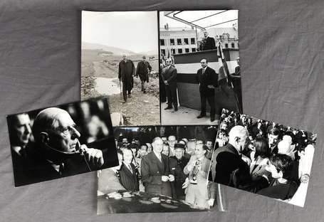 GENERAL DE GAULLE : 5 Photographies dont une avec 