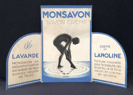 MONSAVON Savon Crème : PLV triptyque lithographiée