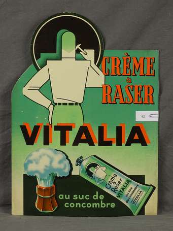 VITALIA Crème à Raser : PLV lithographiée en 