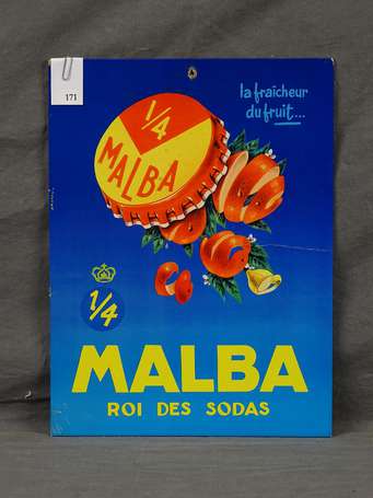 MALBA Roi des Sodas : Panonceau illustré d'une 