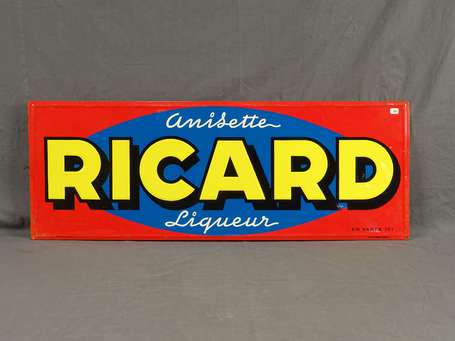 RICARD Anisette Liqueur : Bandeau en tôle, Pub 