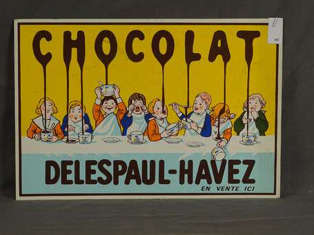 CHOCOLAT DELESPAUL-HAVEZ : Panonceau sérigraphié 