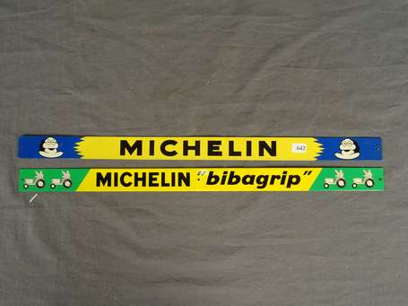 MICHELIN :   2 Bandeaux en tôle lithographiée 