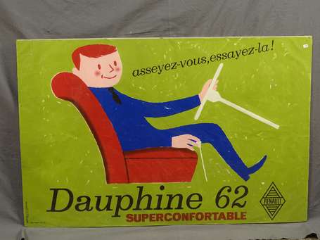 RENAULT DAUPHINE 62 « Superconfortable » : Affiche