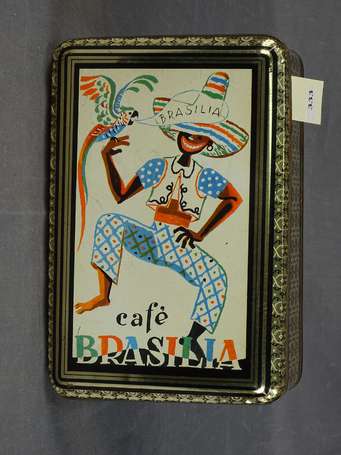 CAFÉ BRASILIA : Boîte de format 1kg illustrée d'un