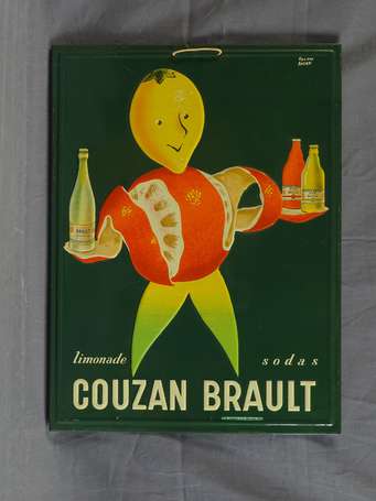 COUZAN BRAULT Limonade Sodas : Tôle lithographiée 