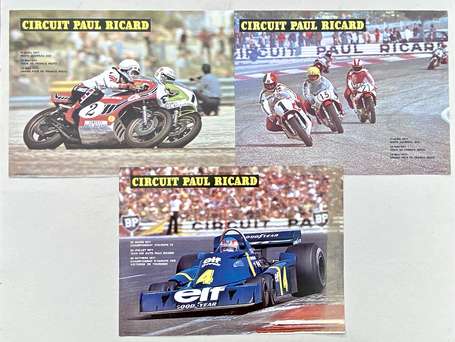 CIRCUIT PAUL RICARD : 3 Affichettes sur papier 