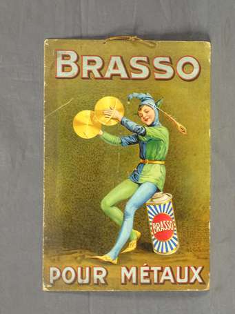 BRASSO « Pour Métaux » : Panonceau lithographié 