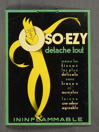 OSO-EZY « Détache Tout » : Panonceau lithographié,