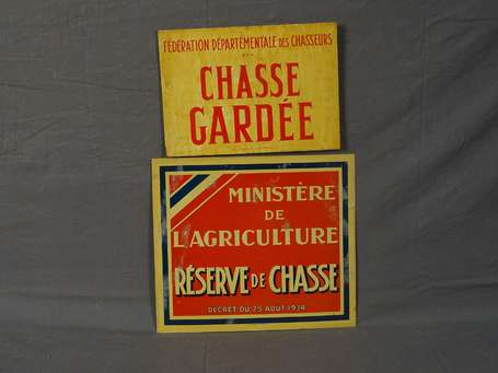RÉSERVE DE CHASSE / Ministère de l'Agriculture : 