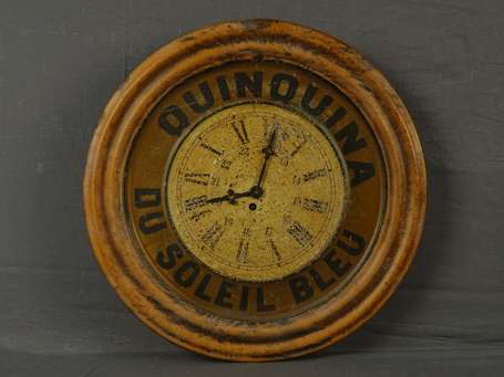 QUINQUINA DU SOLEIL BLEU : Horloge en tôle 