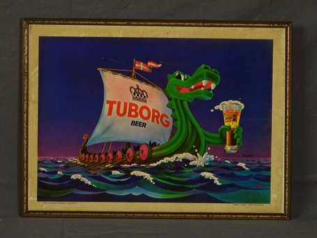 TUBORG BEER : Panonceau de type « glassoïd » 