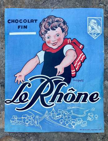 CHOCOLAT FIN LE RHÔNE : Grand panonceau 