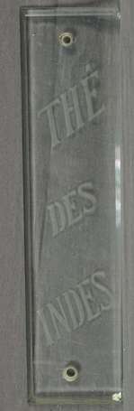 THÉ DES INDES : Plaque de propreté en verre 