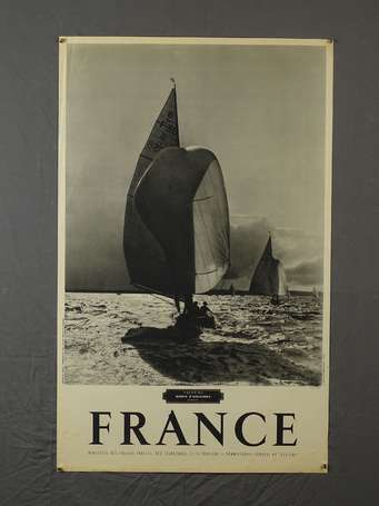 BASSIN D'ARCACHON « YACHTING» : Affiche d'après la