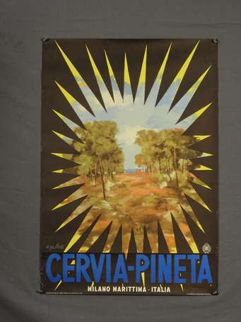 CERVIA-PINETA /Italie : Affiche signée Guberti. Ca