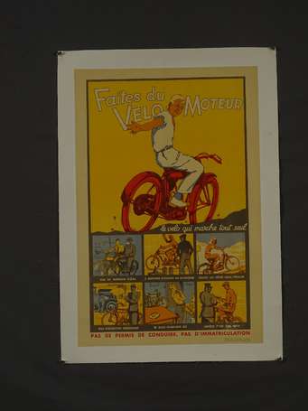 FAITES DU VELOMOTEUR : Affiche lithographiée 