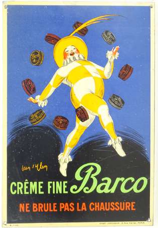 BARCO Crème Fine : Tôle lithographiée illustrée du