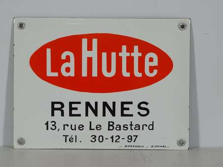 LA HUTTE 13 rue Le Bastard à Rennes : Plaque 