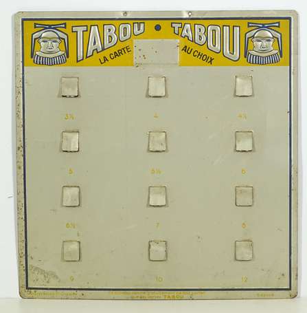 TABOU . TABOU « La Carte au Choix » : Présentoir 