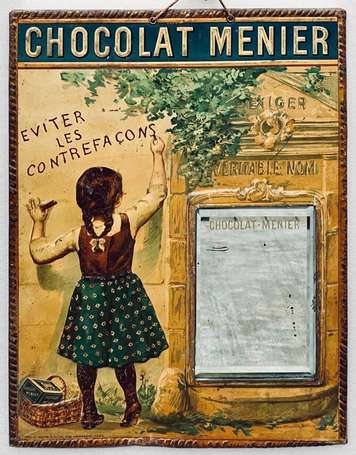 CHOCOLAT MENIER : Tôle lithographiée illustrée 