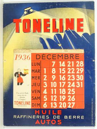 TONELINE Huile Autos : Panonceau lithographié orné